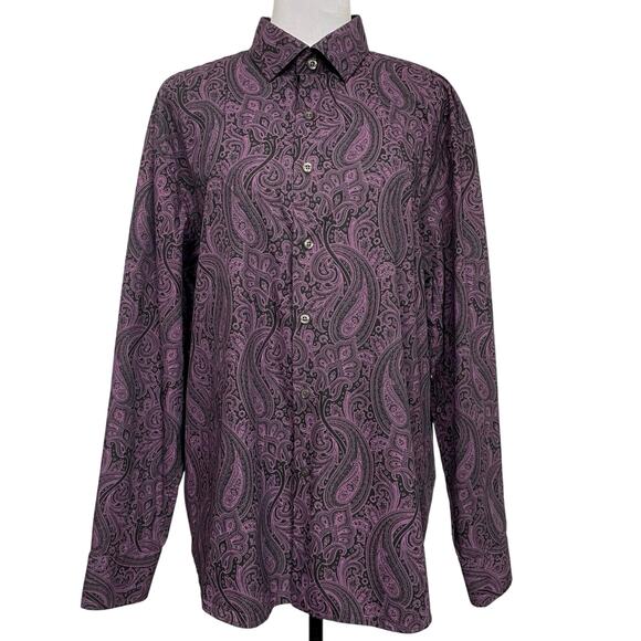 EUC - Tallia Paisley Button Up Shirt - Picture 2 of 5